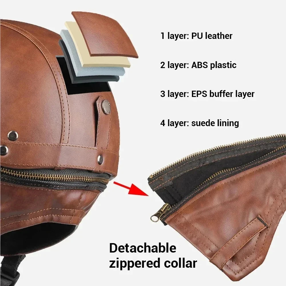 Heritage PU Scooter Helmet