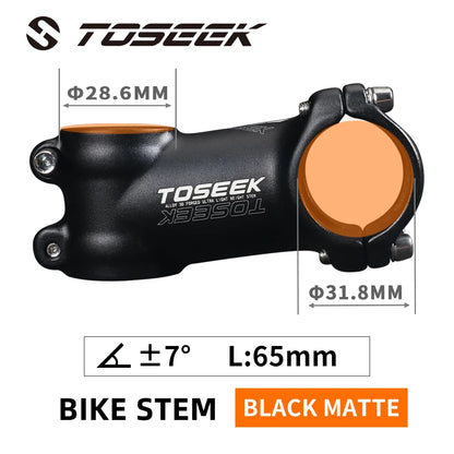 TOSEEK Bicycle Handlebar Stem 60/70/80/90/100mm MTB Stem 28.6mm 31.8mm Negative Power Mtb Lightweight Road Bike Table