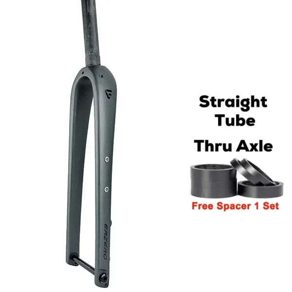 ERZERO Full Carbon Gravel Fork 700C/27.5" Tapered 12x100mm Thru-Axle 55mm Tire Clearance Disc/Rim Brake