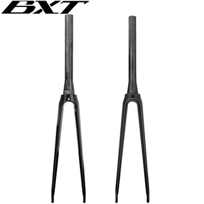 BXT Full Carbon Road Bike Fork,700C V Brake Fork, QR 100x9mm, Tapered Tube 39.8mm, fit BXT-045 Track frame