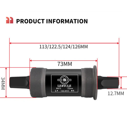 Mountain Bike Square Hole Bottom Bracket 73mm