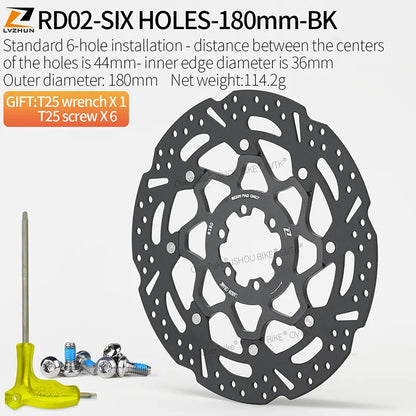 LVZHUN bike carbon-ceramic brake discs 140/160/180/203mm  Ultra-light  High-temperature resistant for Shimano bike parts