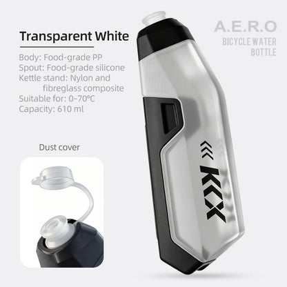New KKX Bicycle Aerodynamic Water Bottle Bracket Set 610ml Bike Water Bottle MTB Road Bike Frame Down Tube Riding Water Kettle