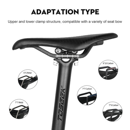 TOSEEK ZF-One Carbon Seatpost 27.2/30.8/31.6mm Matte Black MTB/Road Bike Seat Post Length 280mm Seat Tube Bicycle Parts