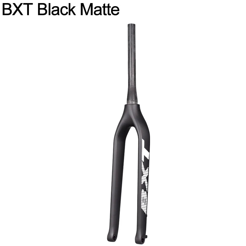 BXT-29er Mountain Bike Carbon MTB Fork, Rigid Tapered Thru Axle 100*15mm, Super Light Bicycle Fork,