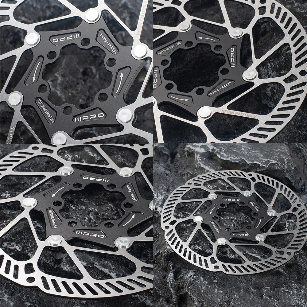 IIIPRO Center Lock 140/160mm Ultra-Light Disc Brake Rotor Heat Dissipation for MTB Road Bike High-Performance Brake Winter Ride