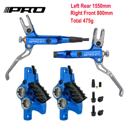 IIIPRO E4 Brake Ultralight 4 Piston Bicycle Hydraulic Brake 800/1550mm MTB Brake Cooling Oil Pressure AM DH Road Bike Disc Brake