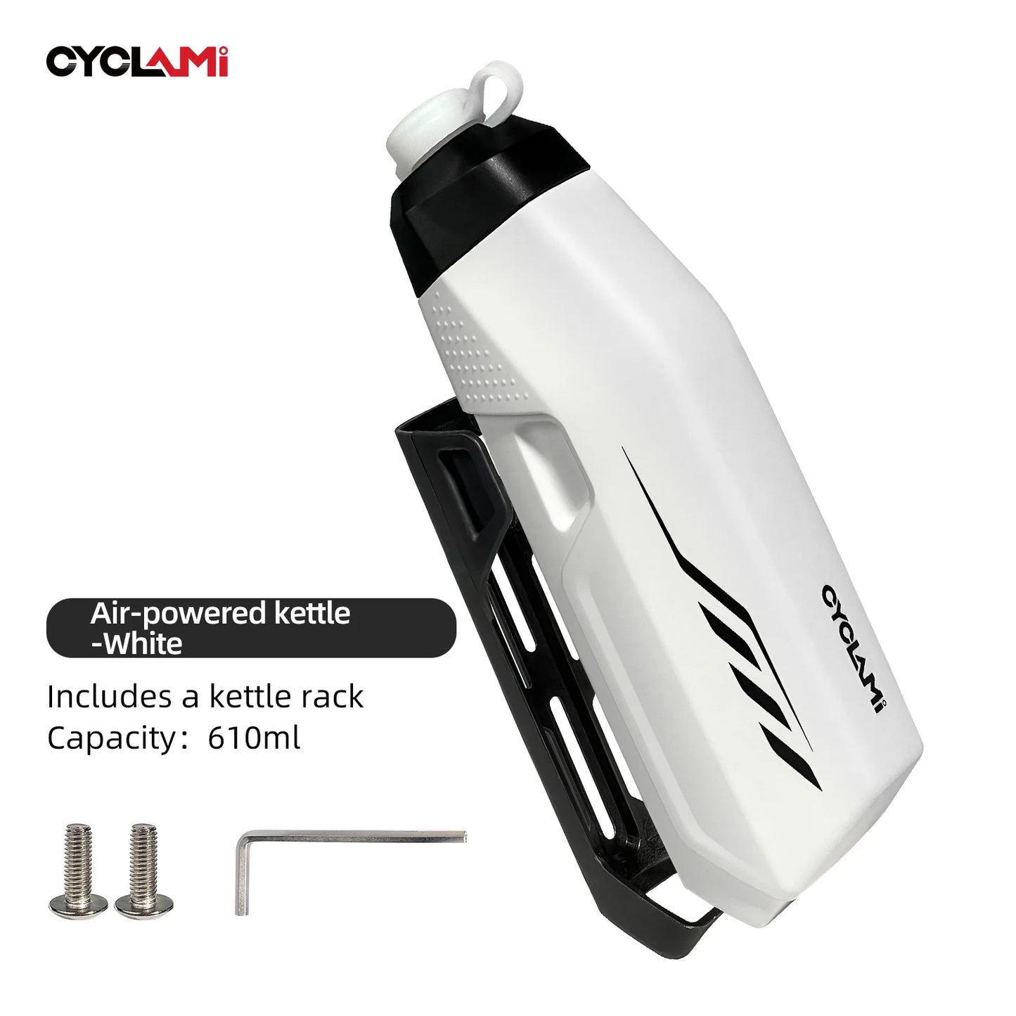 CYCLAMI Bicycle 650ml Aerodynamic Water Bottle Bracket Set Bike Water Bottle MTB Road Frame Down Tube Riding Water Kettle