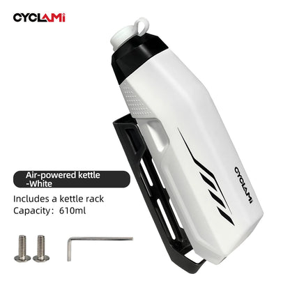 CYCLAMI Bicycle 650ml Aerodynamic Water Bottle Bracket Set Bike Water Bottle MTB Road Frame Down Tube Riding Water Kettle