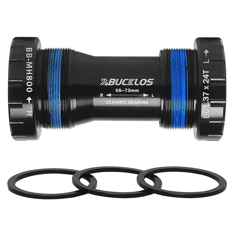 BUCKLOS Bicycle Bottom Bracket Ceramic Bearing BB MTB Road Bike BB68/73mm Bottom Bracket 24mm BSA Threaded Sealed BB Bike parts