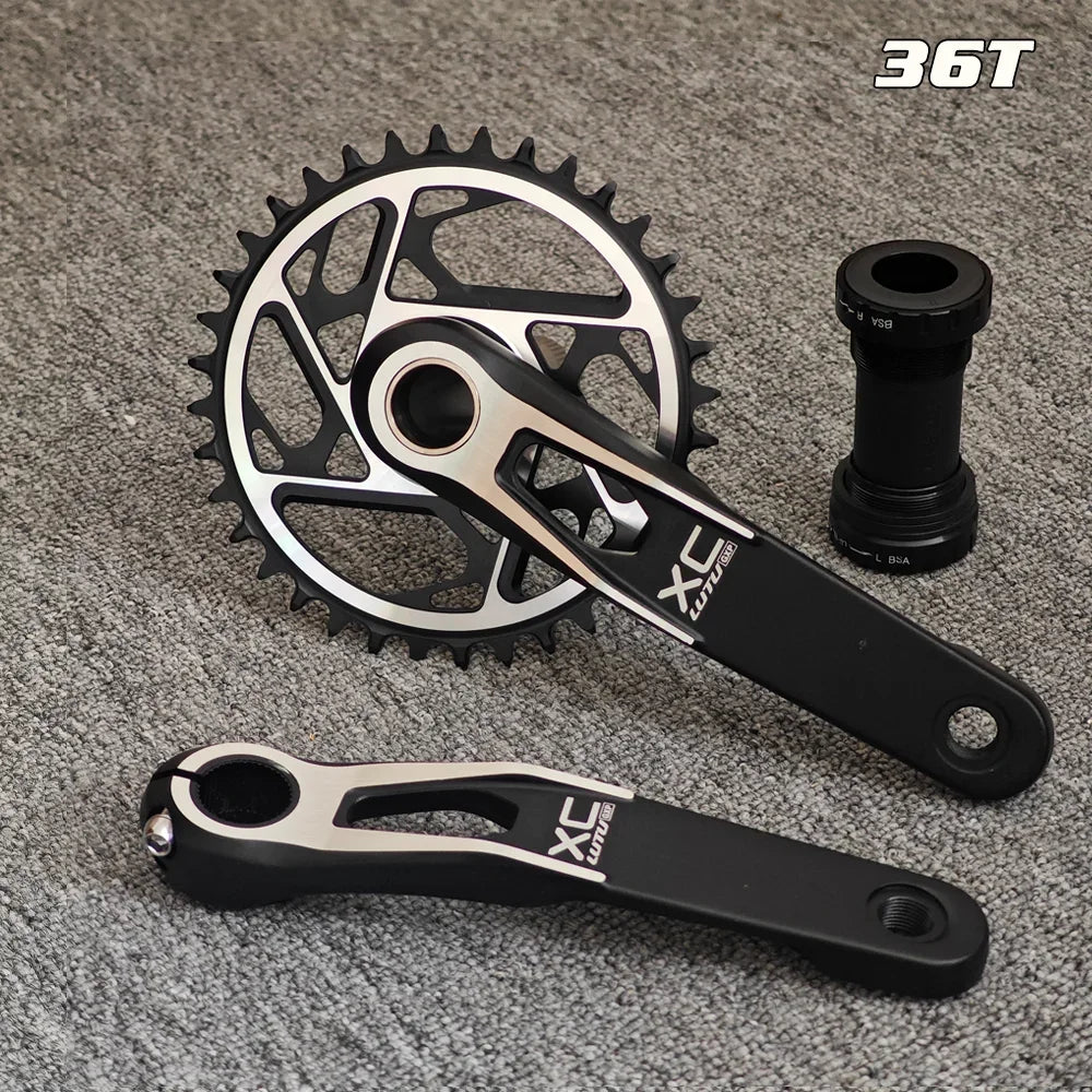 GOLDIX MTB Crankset 170/175mm SL 3 Bolt Direct Mount Crank 0mm Offset 34T 36T 38T 40T Chainring for XC AM