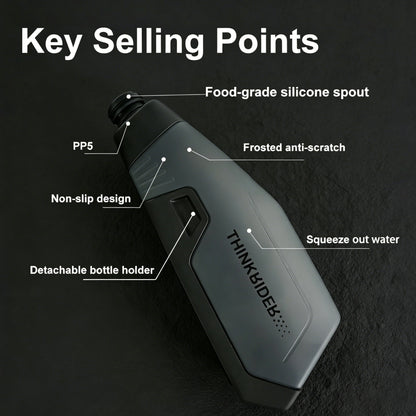 ThinkRider Aerodynamic Bicycle Bottle Cage, 650ml Bike Water Bottle, Fits MTB & Road Bike Frames