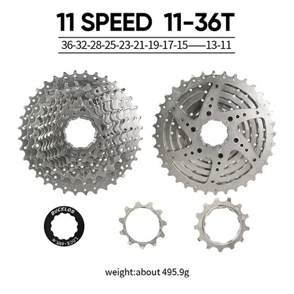 BUCKLOS Bicycle Flywheel 8/9/10/11/12 Speed Bike Cassette 36T/40T/42T/46T/50T/52T MTB Road Bike Freewheel for SHIMANO HG K7 Part