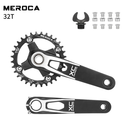 LUTU XC Hollow Integrated Crank MTB Cranks - Direct Mount MTB Single Chainring Aluminum Crankset MTB Accessories
