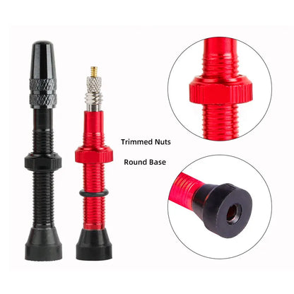 Bicycle No Tube Presta/FV Valve Brass/Alloy Stem Detachable Brass Core 40-120mm Road Bike Tubeless  Core Tool