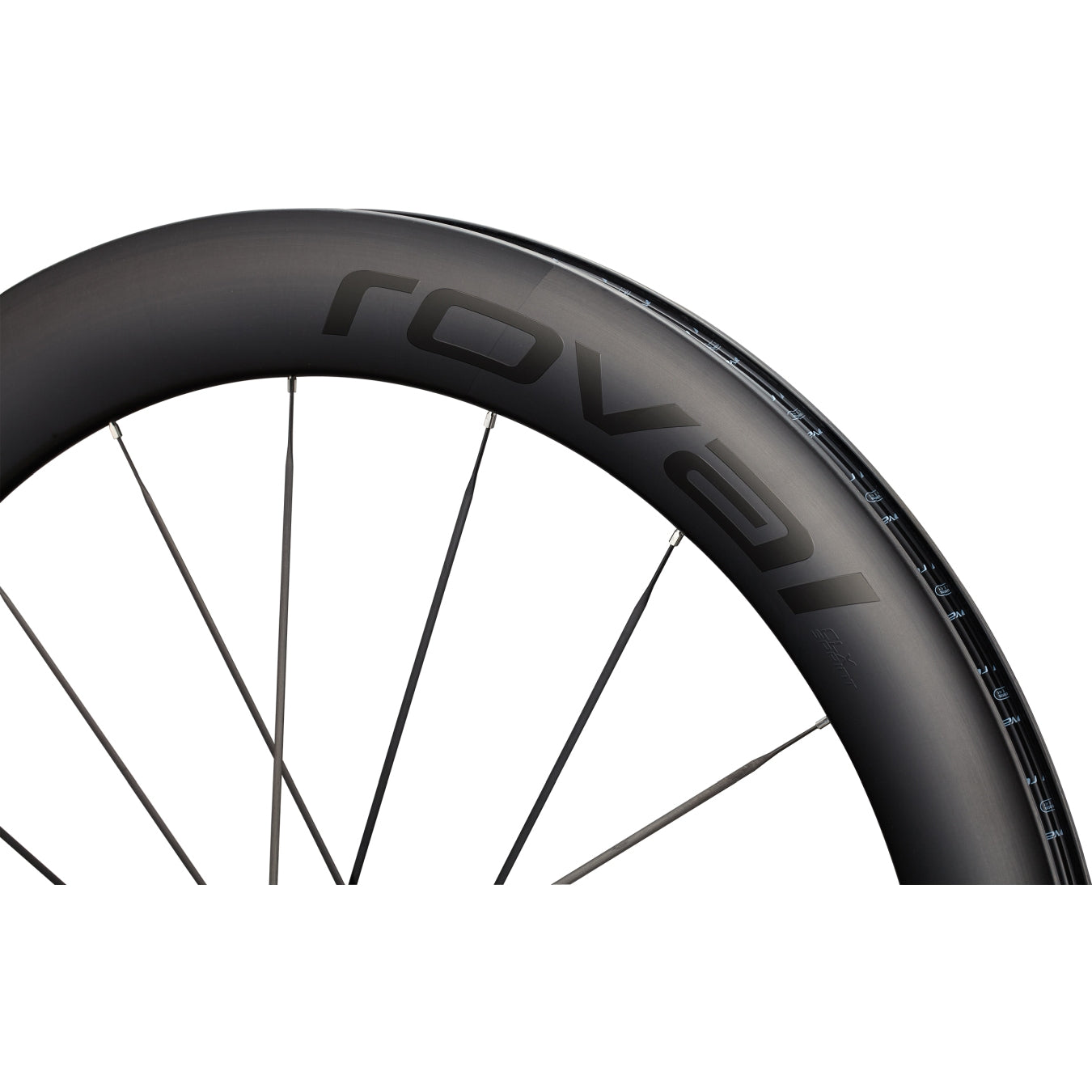 Roval Rapide Sprint CLX 63mm carbon front wheel in Satin Carbon and Gloss Black