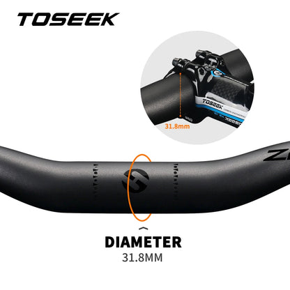 TOSEEK ZF-ONE Full Carbon Fiber Bike MTB Handlebar 31.8mm