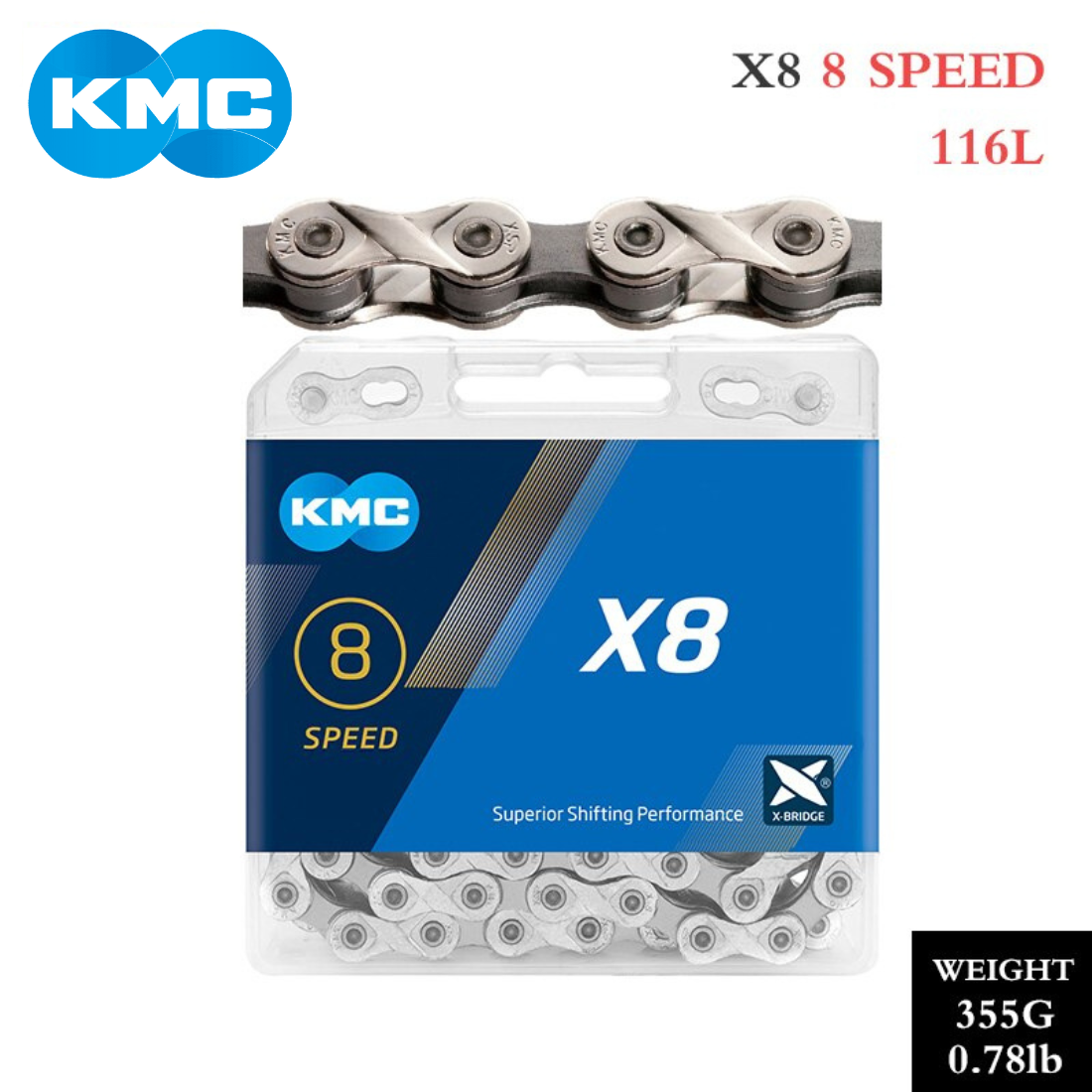 KMC X8 X9 X10 X11 X12 Bike Chain 8s/9s/10s/11s/12Speed MTB/Road Bike Chain