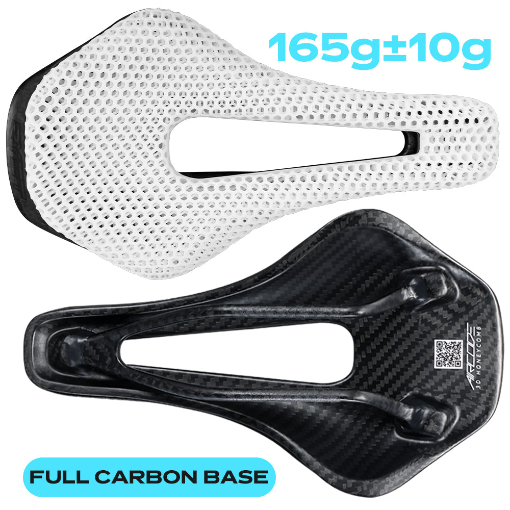 RYET 3D Printed Bicycle Saddle Carbon Fiber Ultralight Hollow Comfortable Breathable MTB Mountain Road bike Cycling Seat