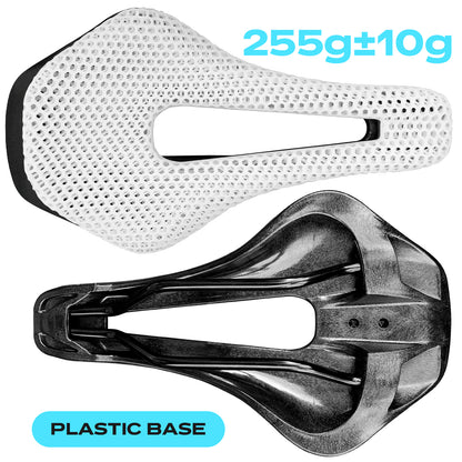 RYET 3D Printed Bicycle Saddle Carbon Fiber Ultralight Hollow Comfortable Breathable MTB Mountain Road bike Cycling Seat